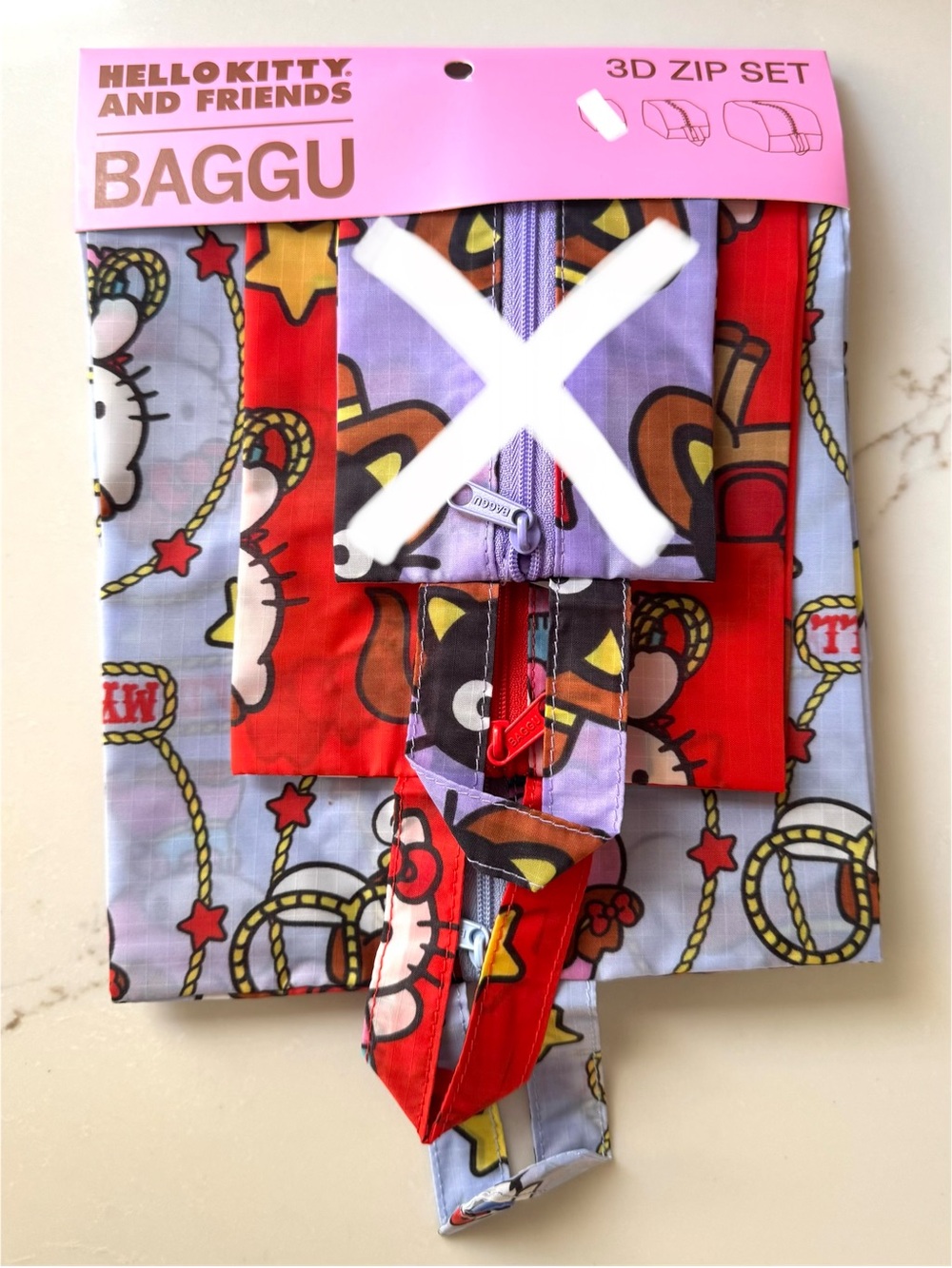 Baggu Hello Kitty & Friends
Western - 3D Zip Pouches (Medium & Large)